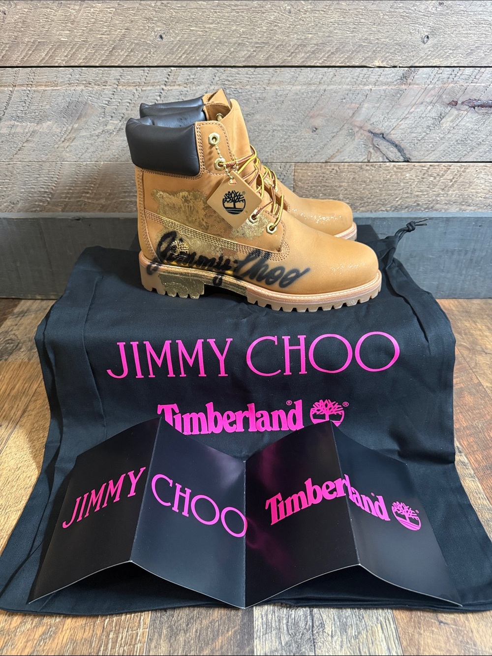 Jimmy Choo x Timberland Harlem’s Fashion Row 6 Inch Wheat Boots US 9 EU 40